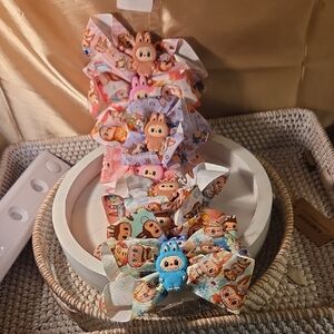 8 Labubu Colorful Cartoon Character Hair Bows